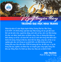 Thư ngỏ của Hiệu trưởng nhân kỷ niệm 62 năm ngày truyền thống Trường Đại học Nha Trang